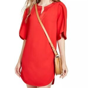 Trina Turk Clairette Tulip-Sleeve Shift Dress